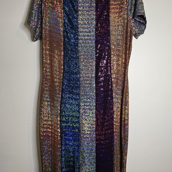 The Curve Multicolored Sequin Midi Dress - Picture 4 of 5